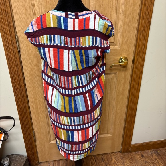 Anthropologie Maeve Au Revoir Library Shift Dress Cap Sleeve Scoop Neck Size 4 - Picture 4 of 10